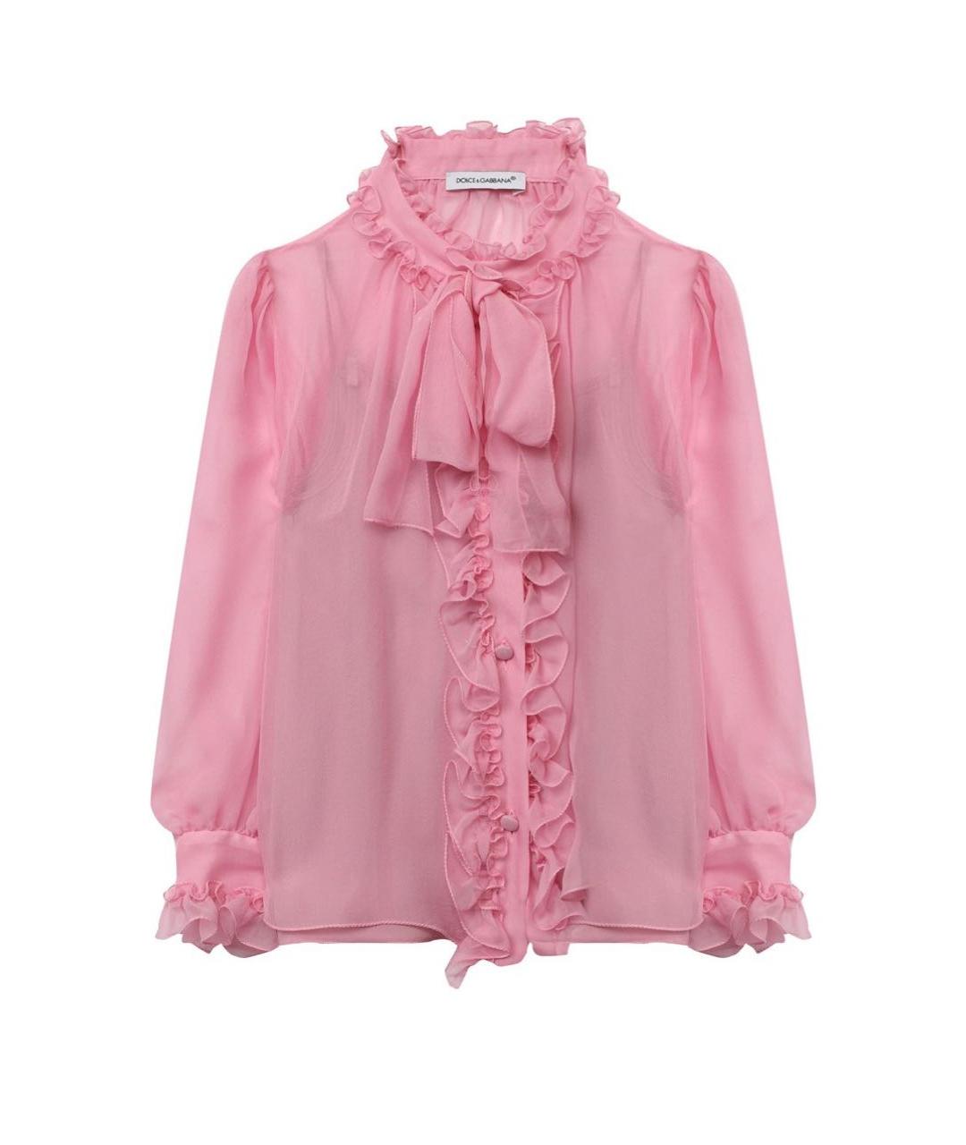 DOLCE&GABBANA Розовая шелковая рубашка/блузка, фото 1