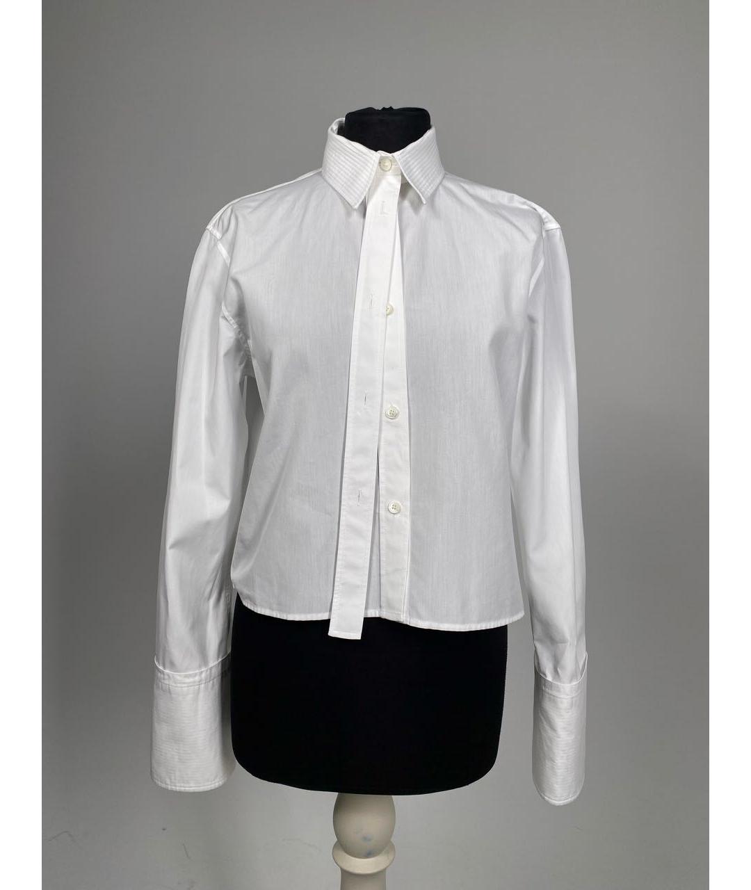 HELMUT LANG Белая хлопковая блузы, фото 2