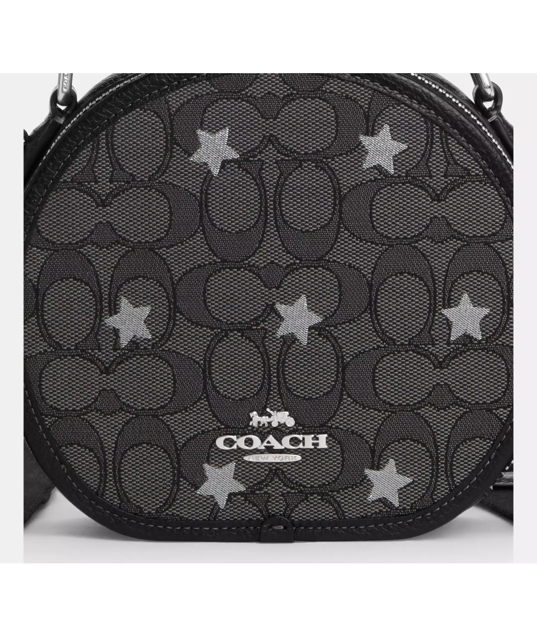 COACH Черная кожаная сумка через плечо, фото 4