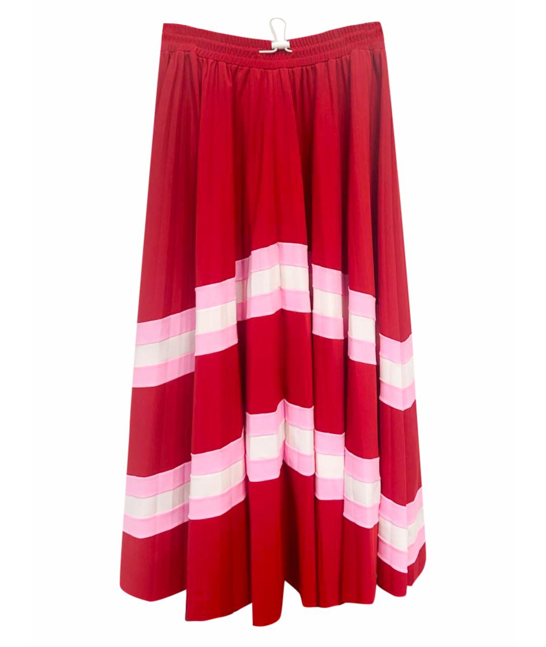VALENTINO Красная полиамидовая юбка миди, фото 1