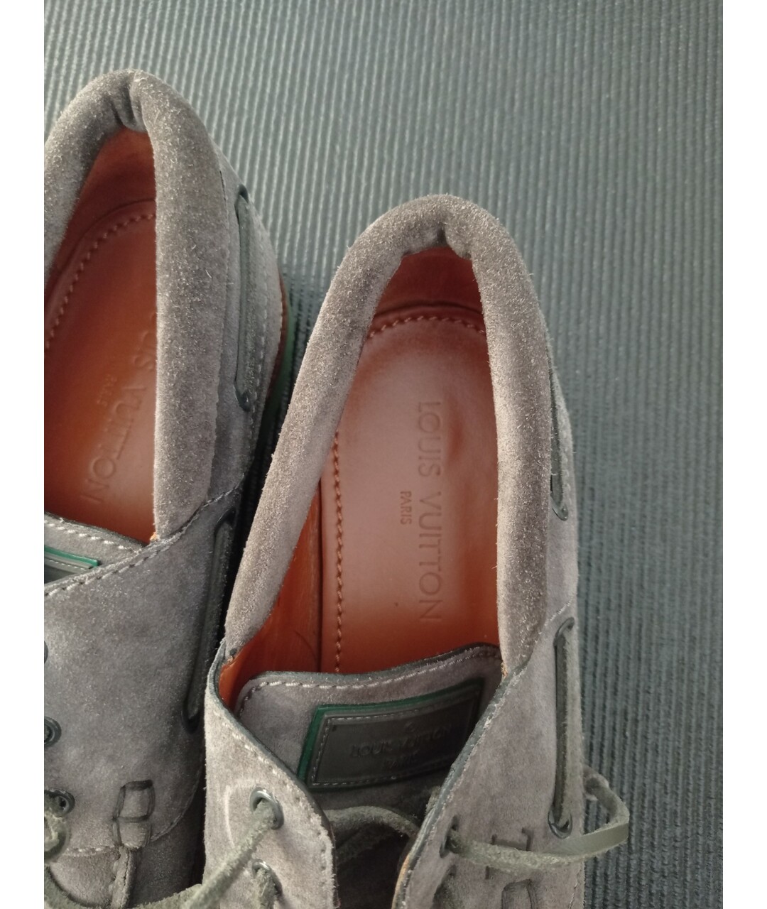 LOUIS VUITTON PRE-OWNED Серые замшевые туфли, фото 5