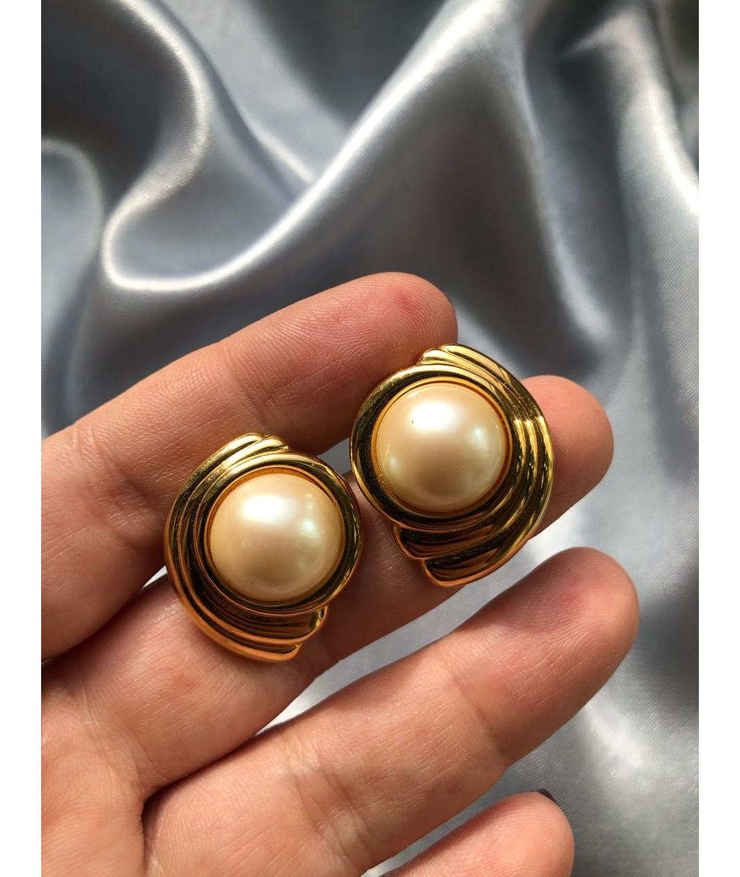 MONET Золотые металлические серьги, фото 5