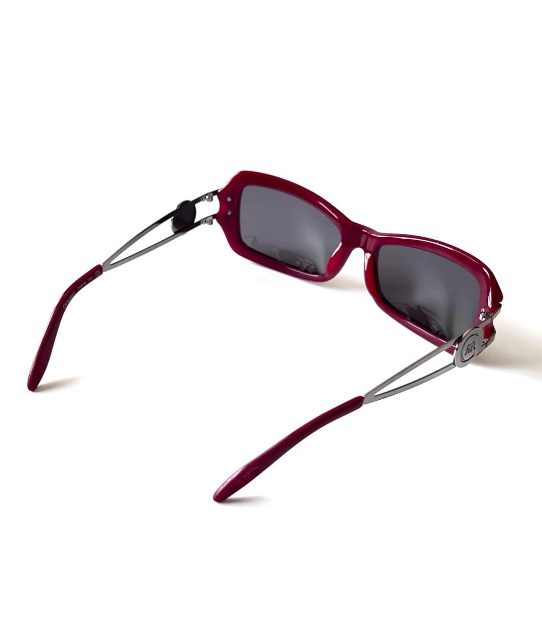 CERRUTI 1881 Бордовые пластиковые солнцезащитные очки, фото 4