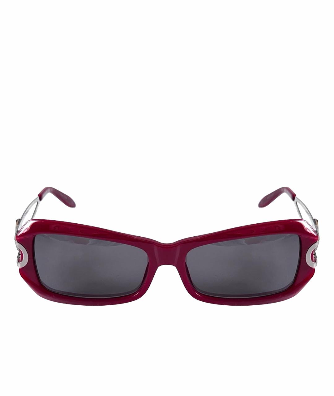 CERRUTI 1881 Бордовые пластиковые солнцезащитные очки, фото 1