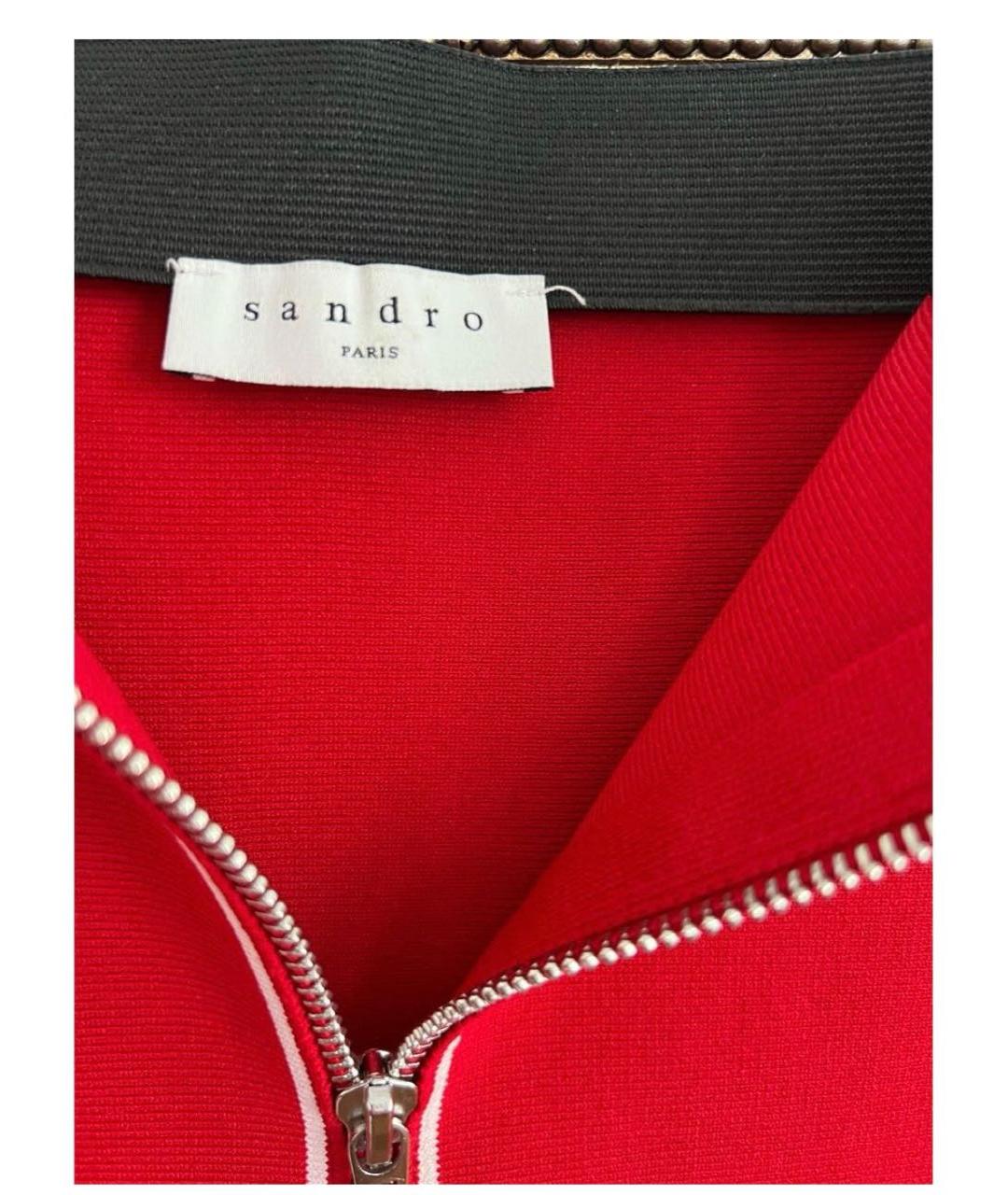 SANDRO Красная вискозная юбка мини, фото 3
