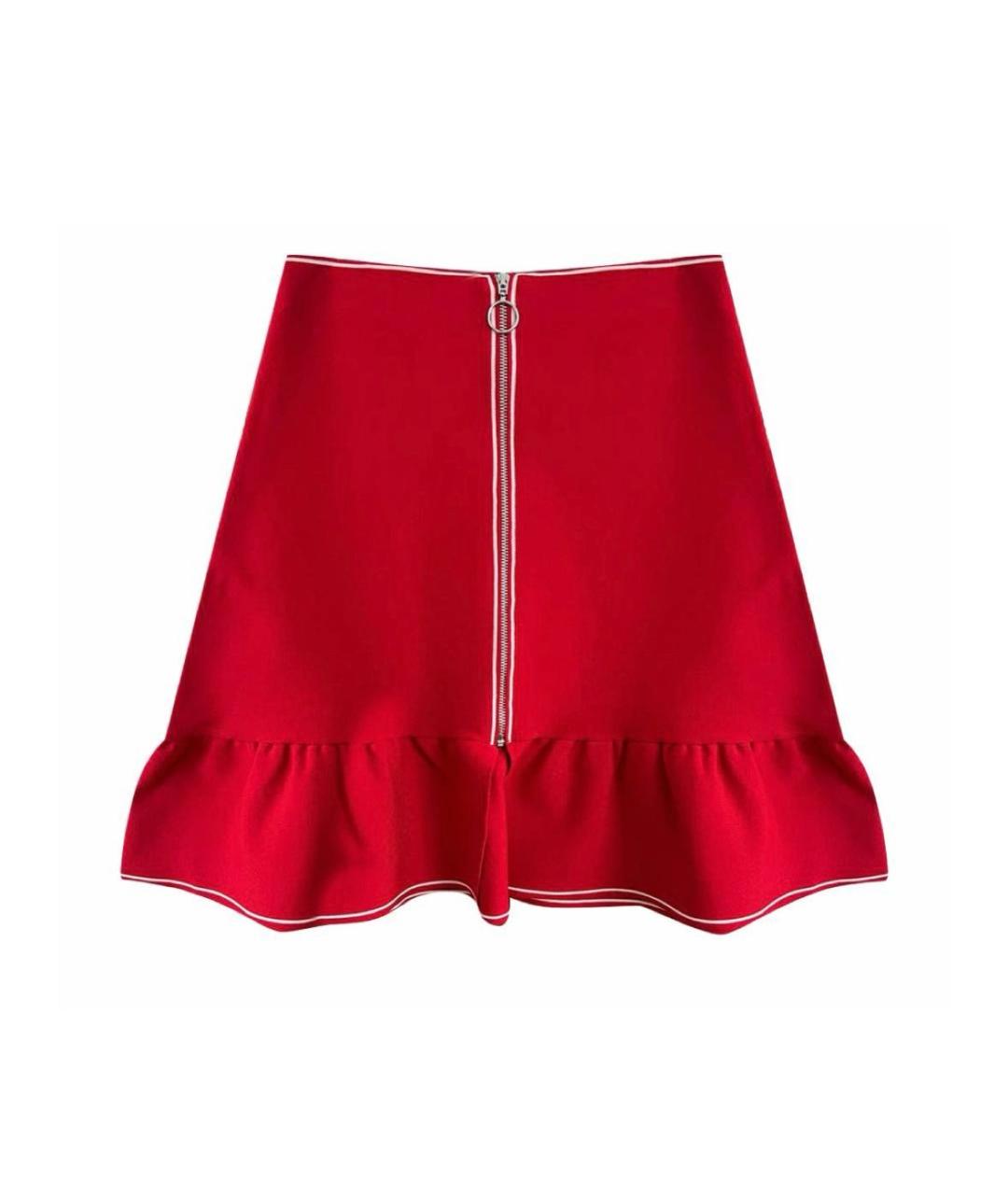 SANDRO Красная вискозная юбка мини, фото 1