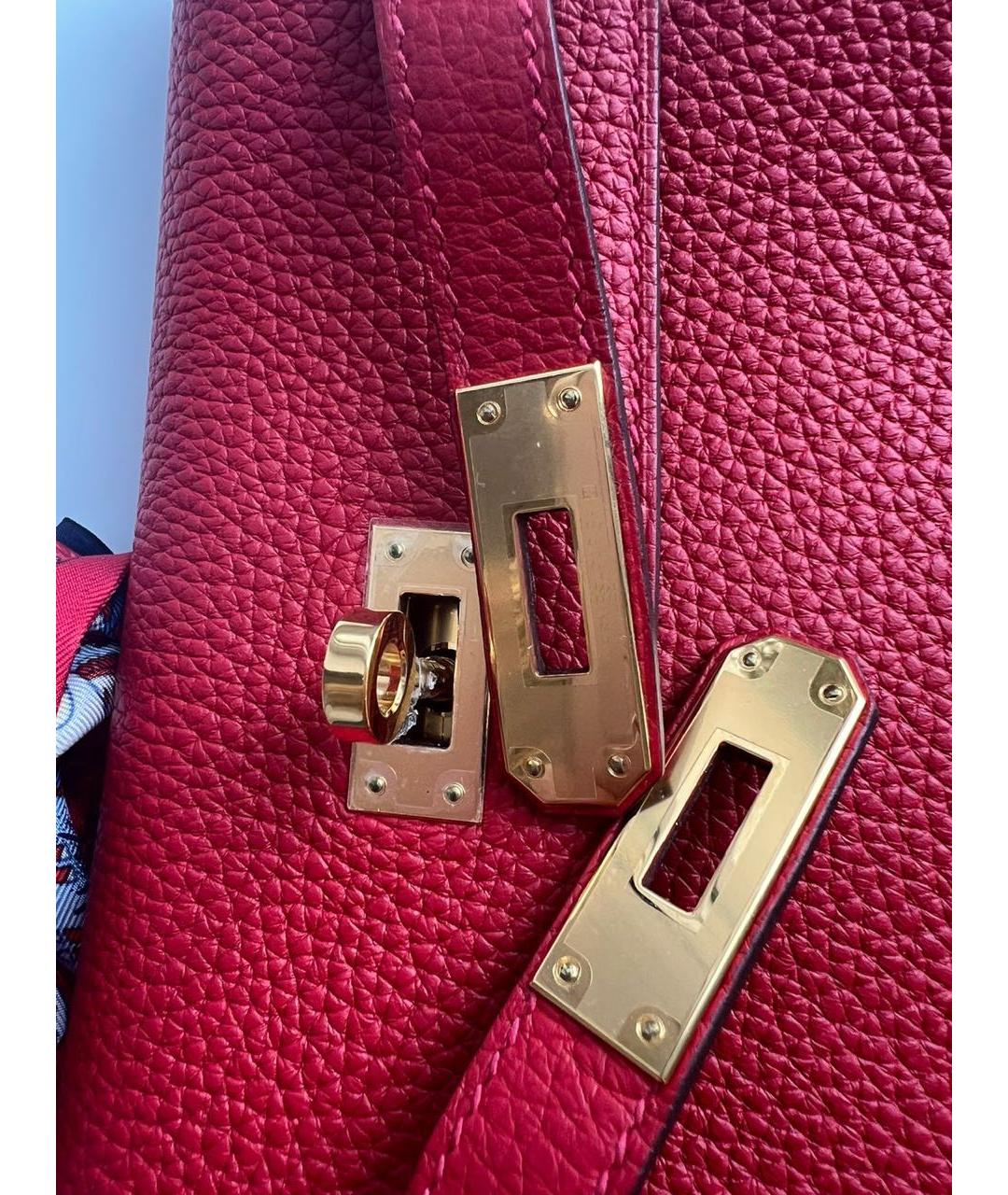 HERMES PRE-OWNED Красный кожаный рюкзак, фото 6
