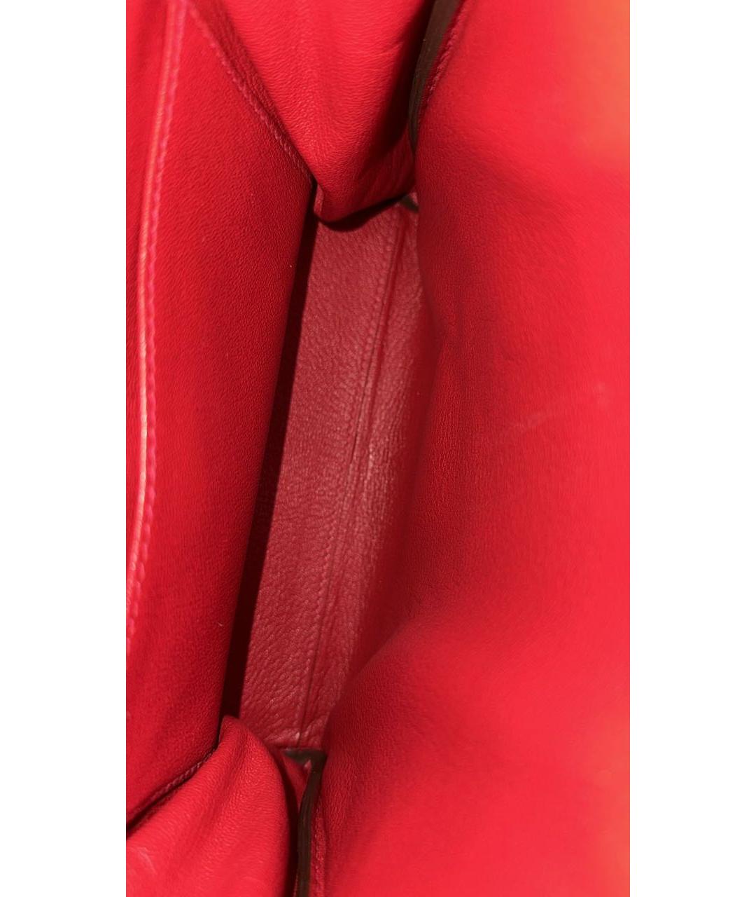 HERMES Красный кожаный рюкзак, фото 4