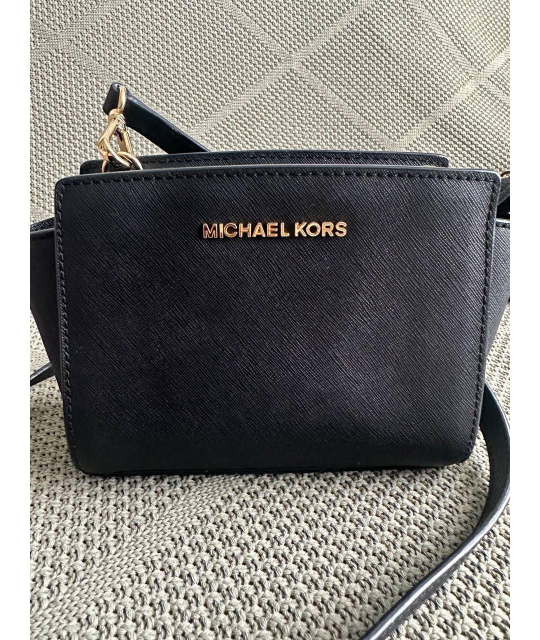 MICHAEL KORS Черная сумка через плечо из искусственной кожи, фото 6