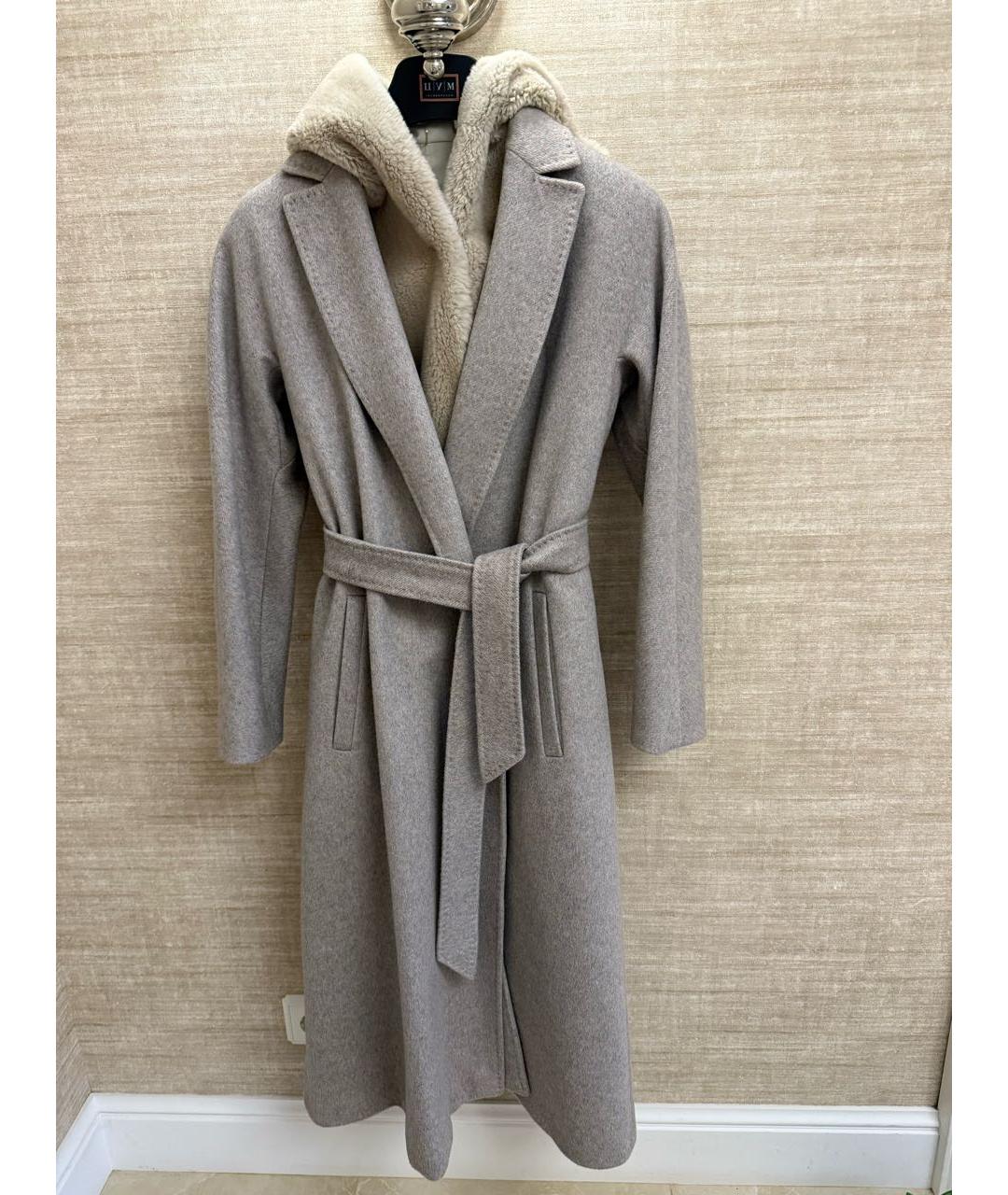 MAX MARA STUDIO Серое кашемировое пальто, фото 6