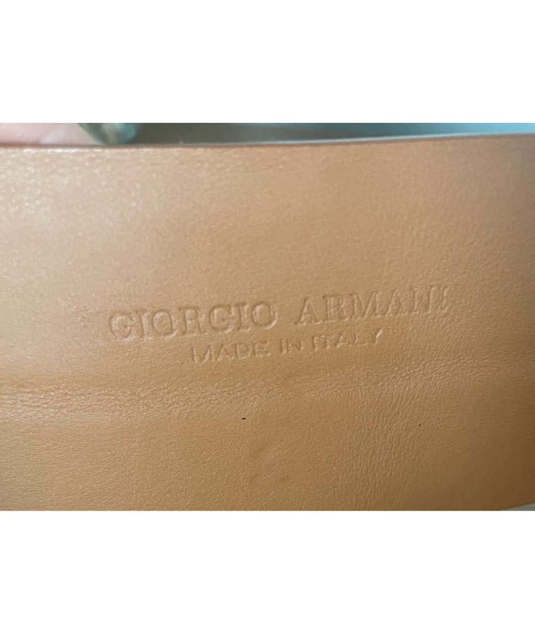 GIORGIO ARMANI Оранжевый кожаный ремень, фото 5