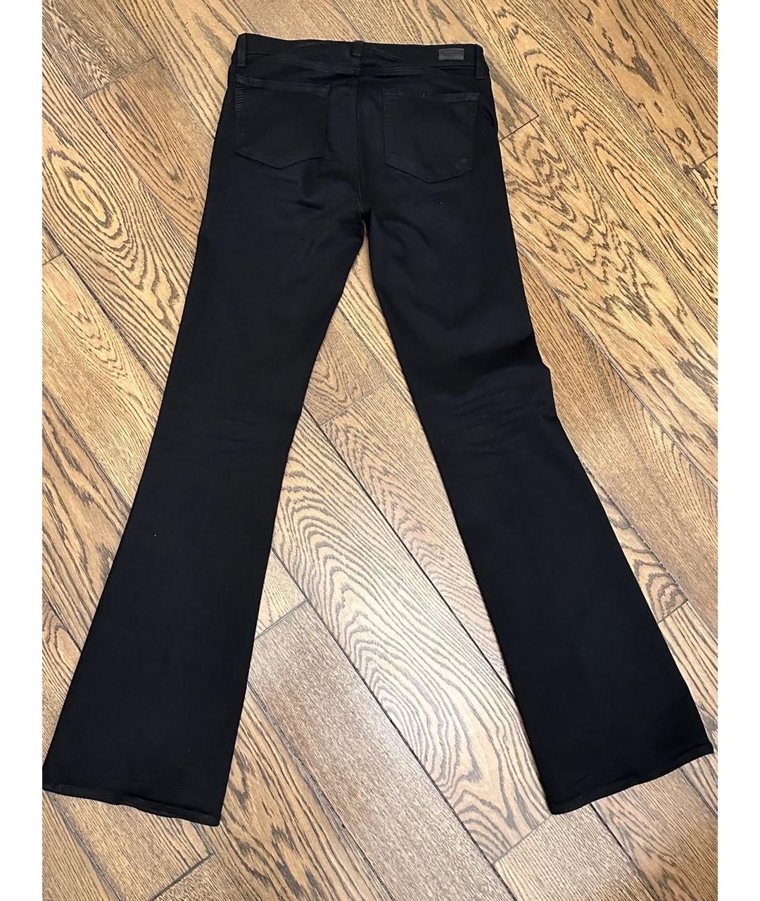 PAIGE Черные хлопко-полиэстеровые джинсы клеш, фото 2