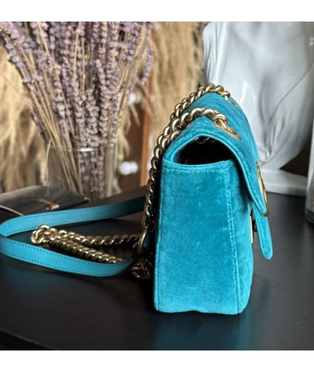 Teal velvet gucci bag online