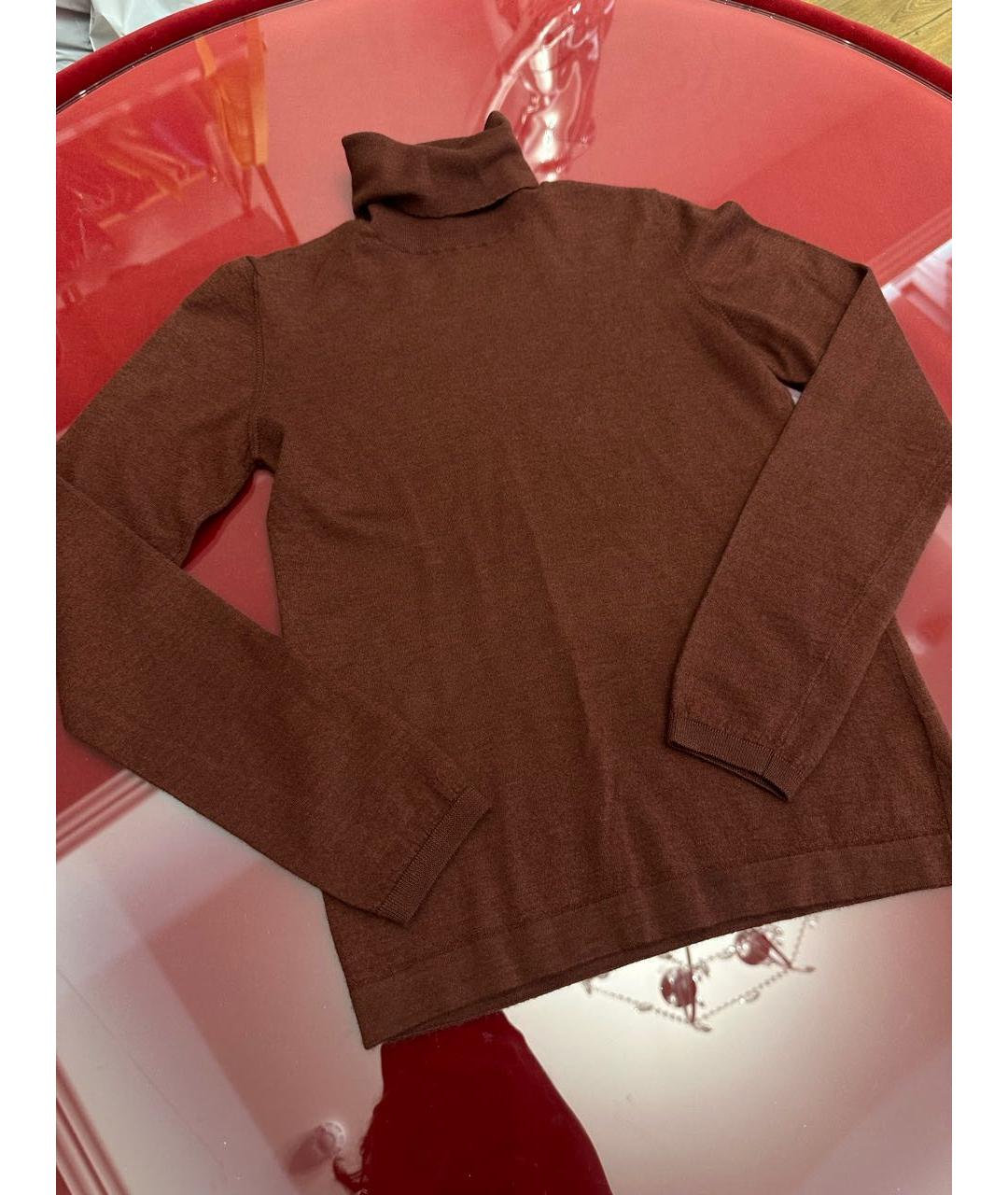 BRUNELLO CUCINELLI Бордовая кашемировая водолазка, фото 8