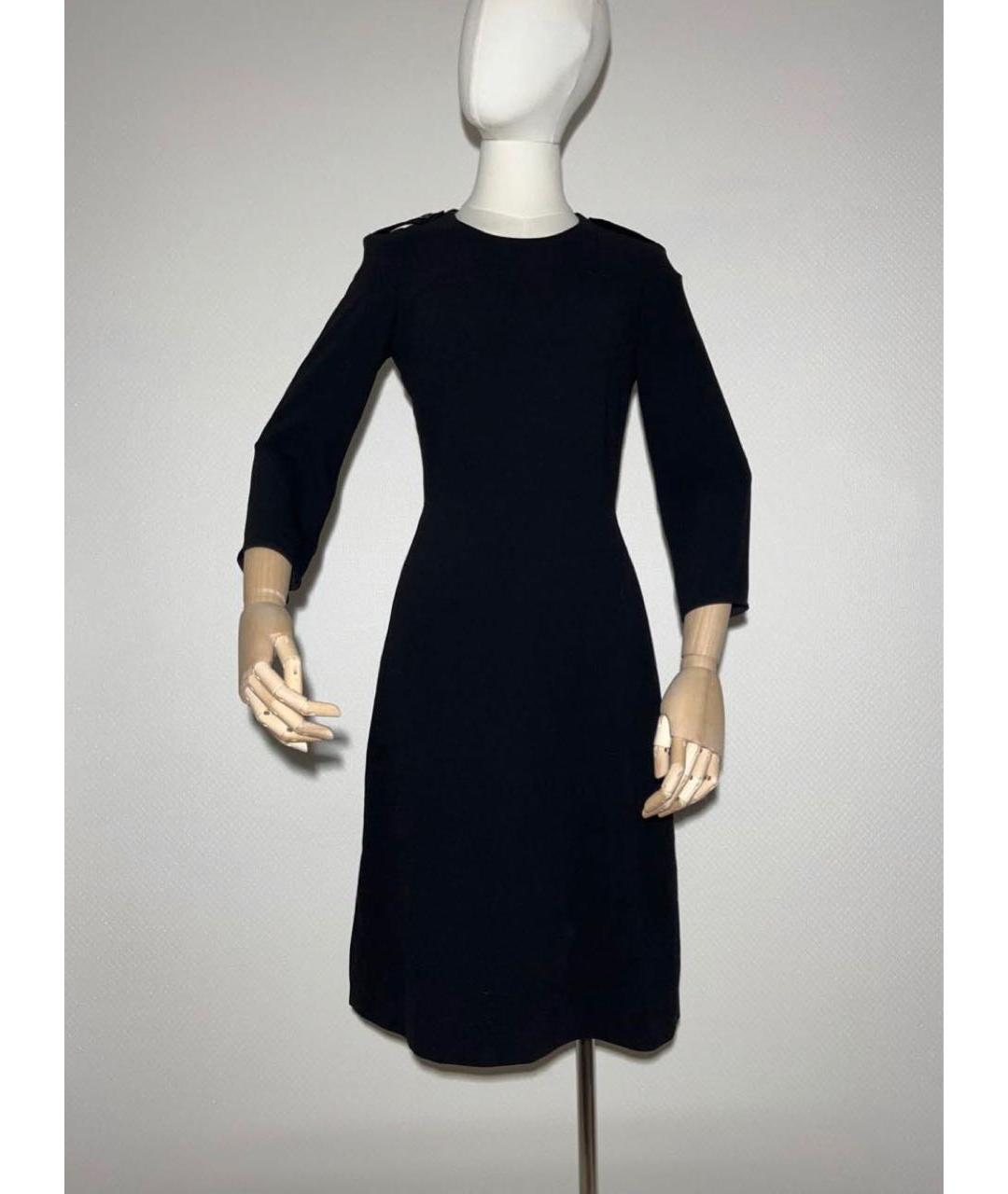 BURBERRY Черное полиэстеровое коктейльное платье, фото 5