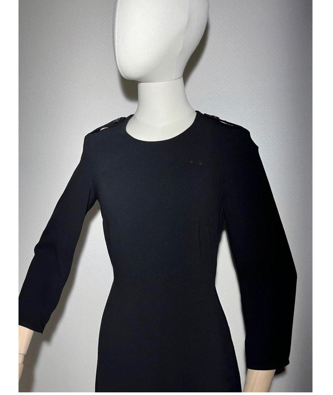 BURBERRY Черное полиэстеровое коктейльное платье, фото 4