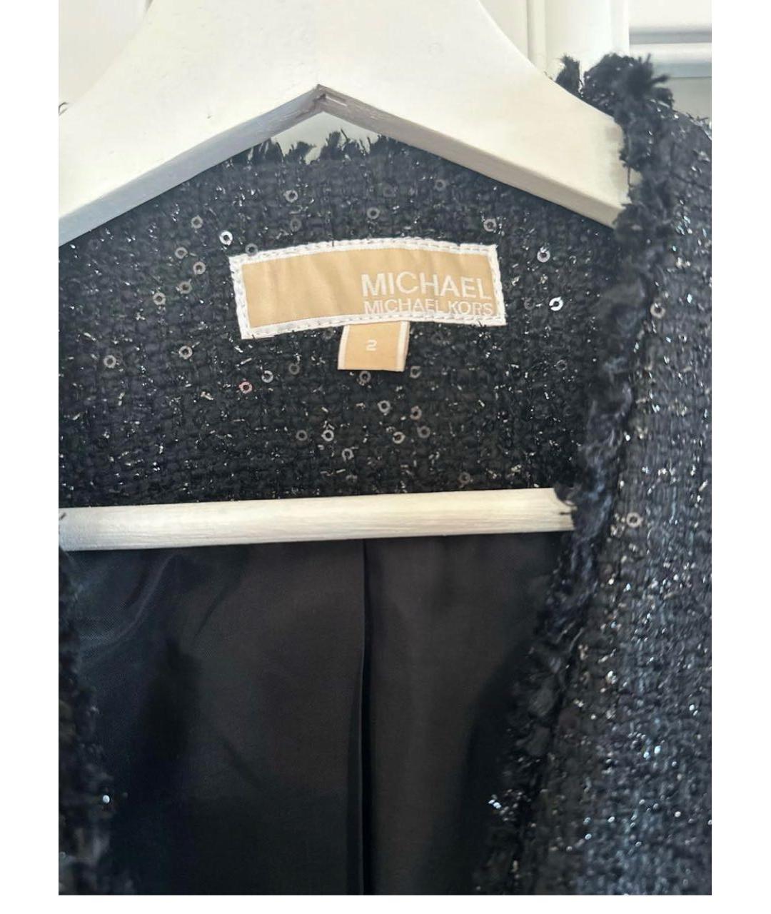 MICHAEL KORS COLLECTION Черный полиэстеровый жакет/пиджак, фото 3