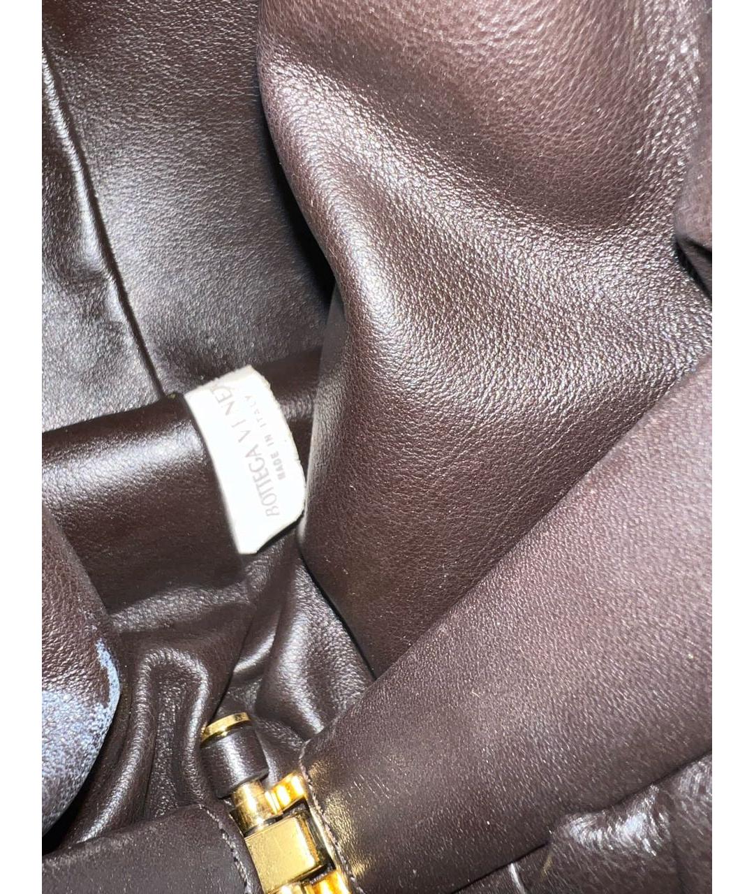 BOTTEGA VENETA Коричневая кожаная сумка через плечо, фото 7