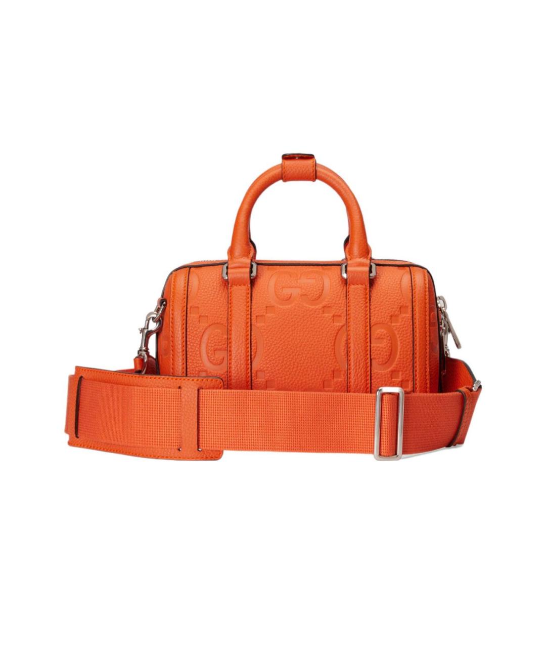 GUCCI Оранжевая кожаная сумка с короткими ручками, фото 3