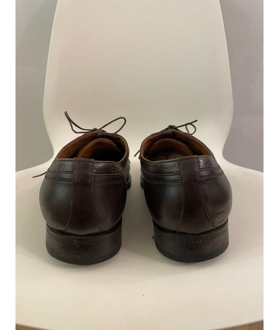 MORESCHI Коричневые кожаные туфли, фото 4
