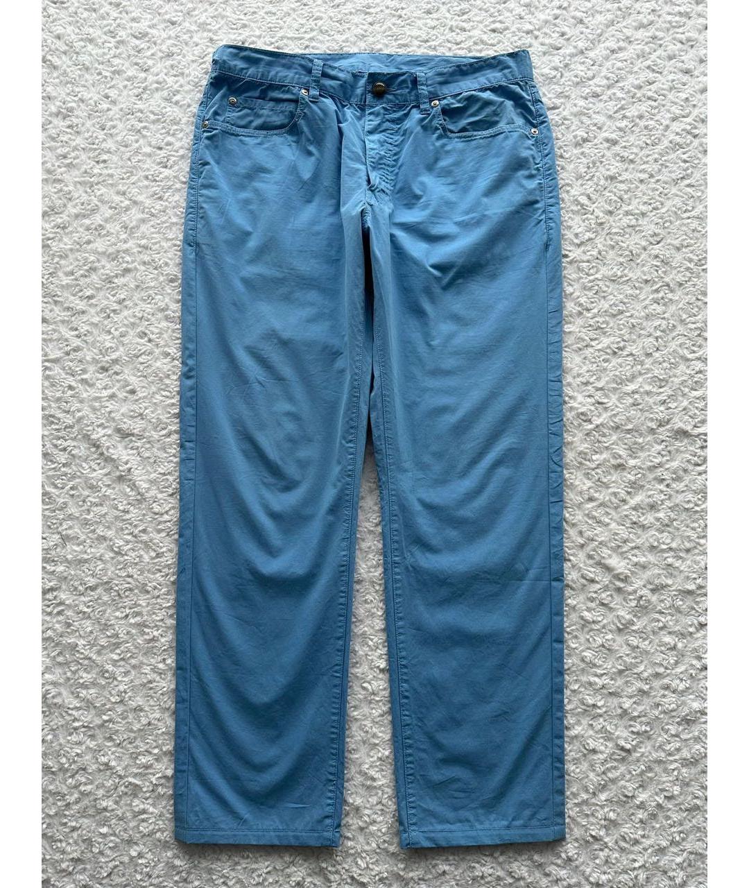 ZZEGNA Голубые хлопковые брюки чинос, фото 9