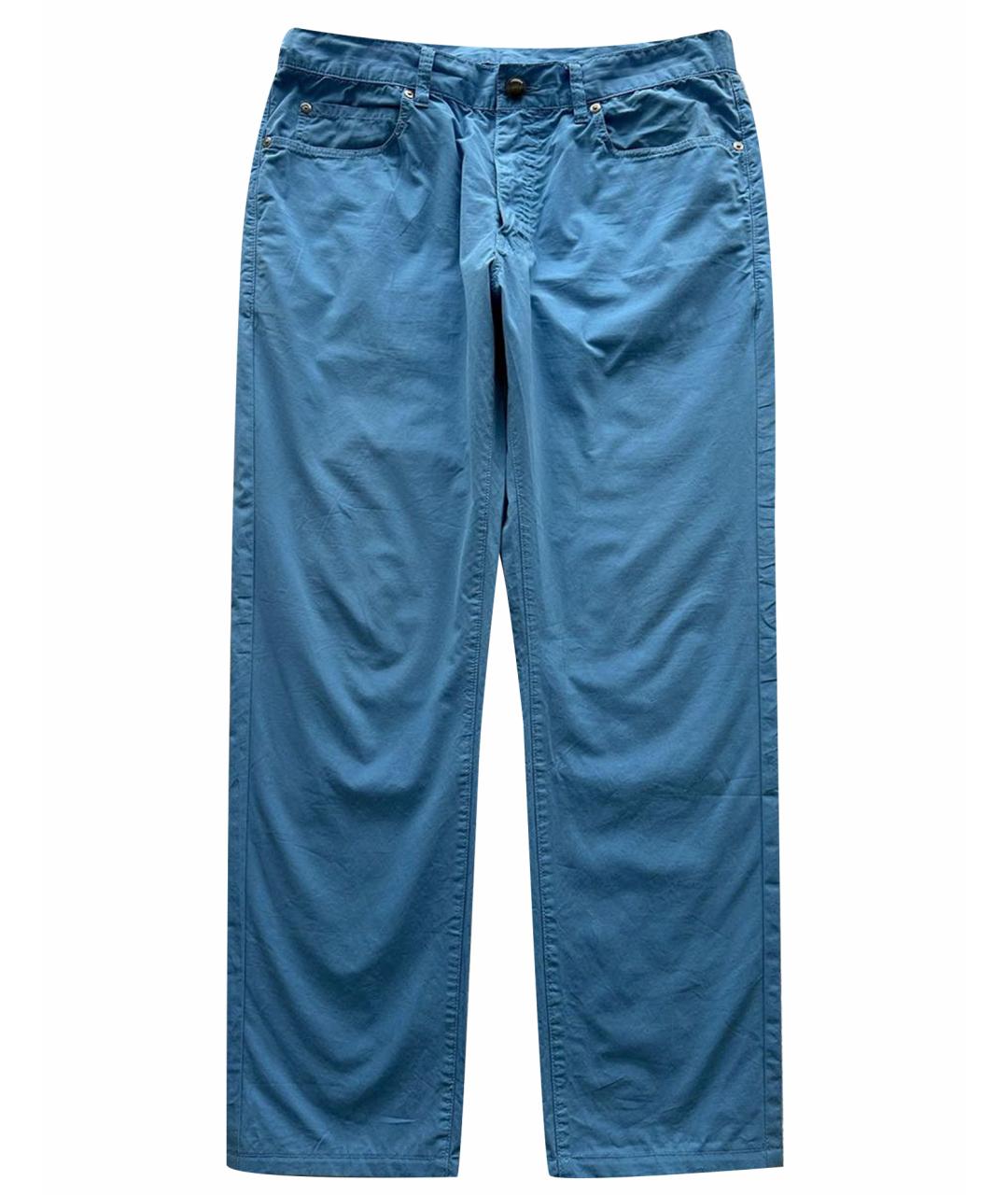 ZZEGNA Голубые хлопковые брюки чинос, фото 1