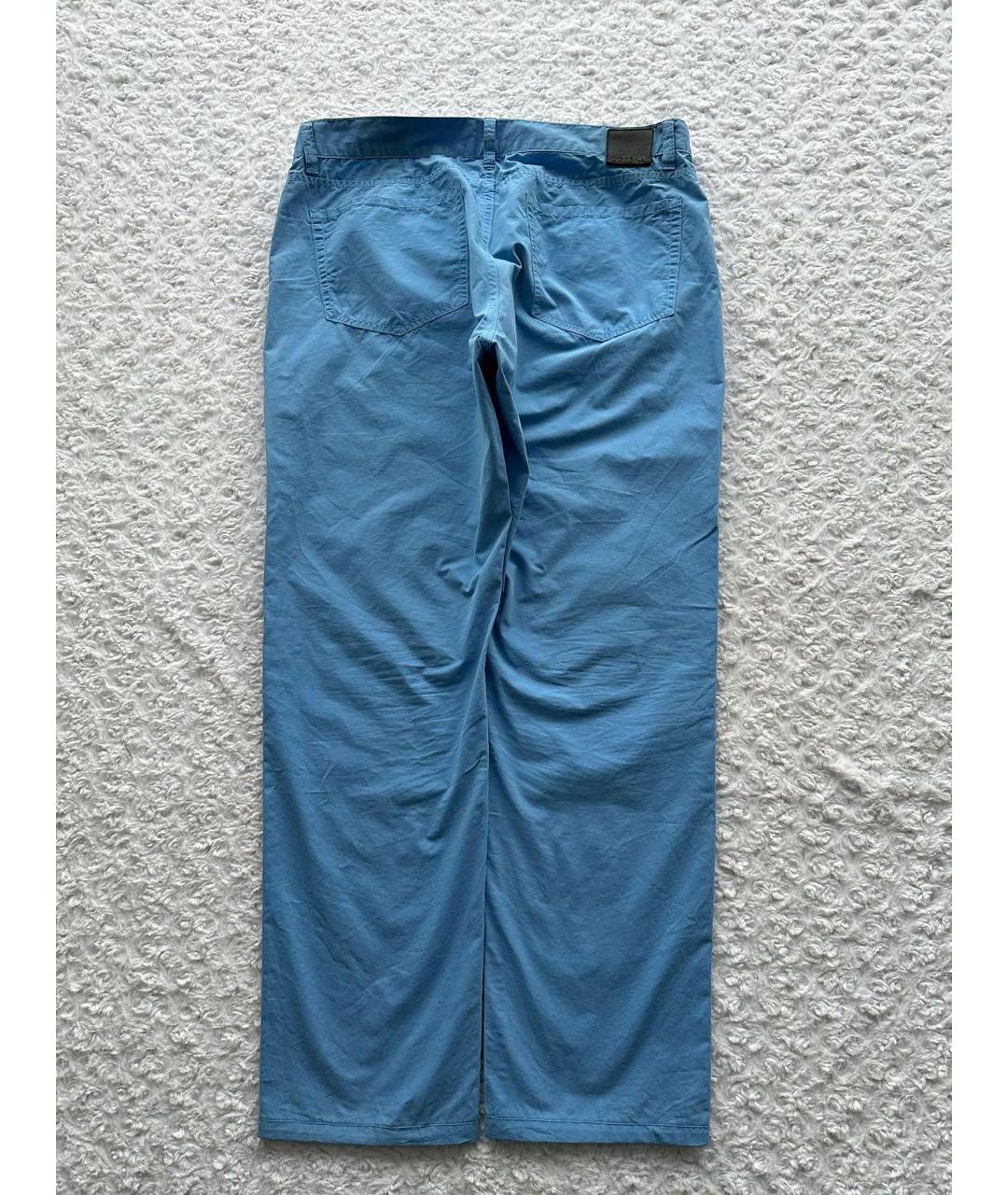ZZEGNA Голубые хлопковые брюки чинос, фото 2