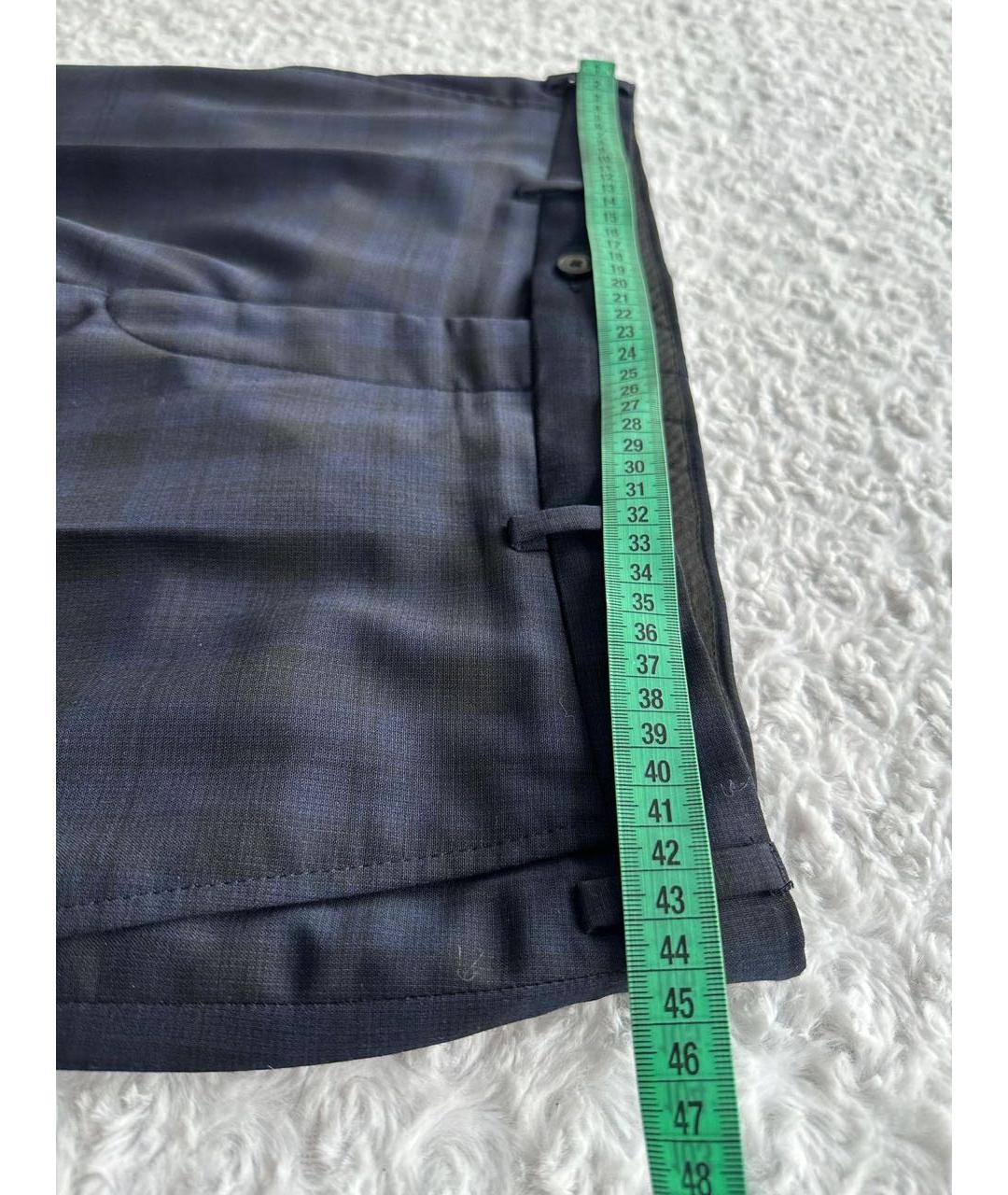 PAL ZILERI Темно-синие шерстяные классические брюки, фото 4