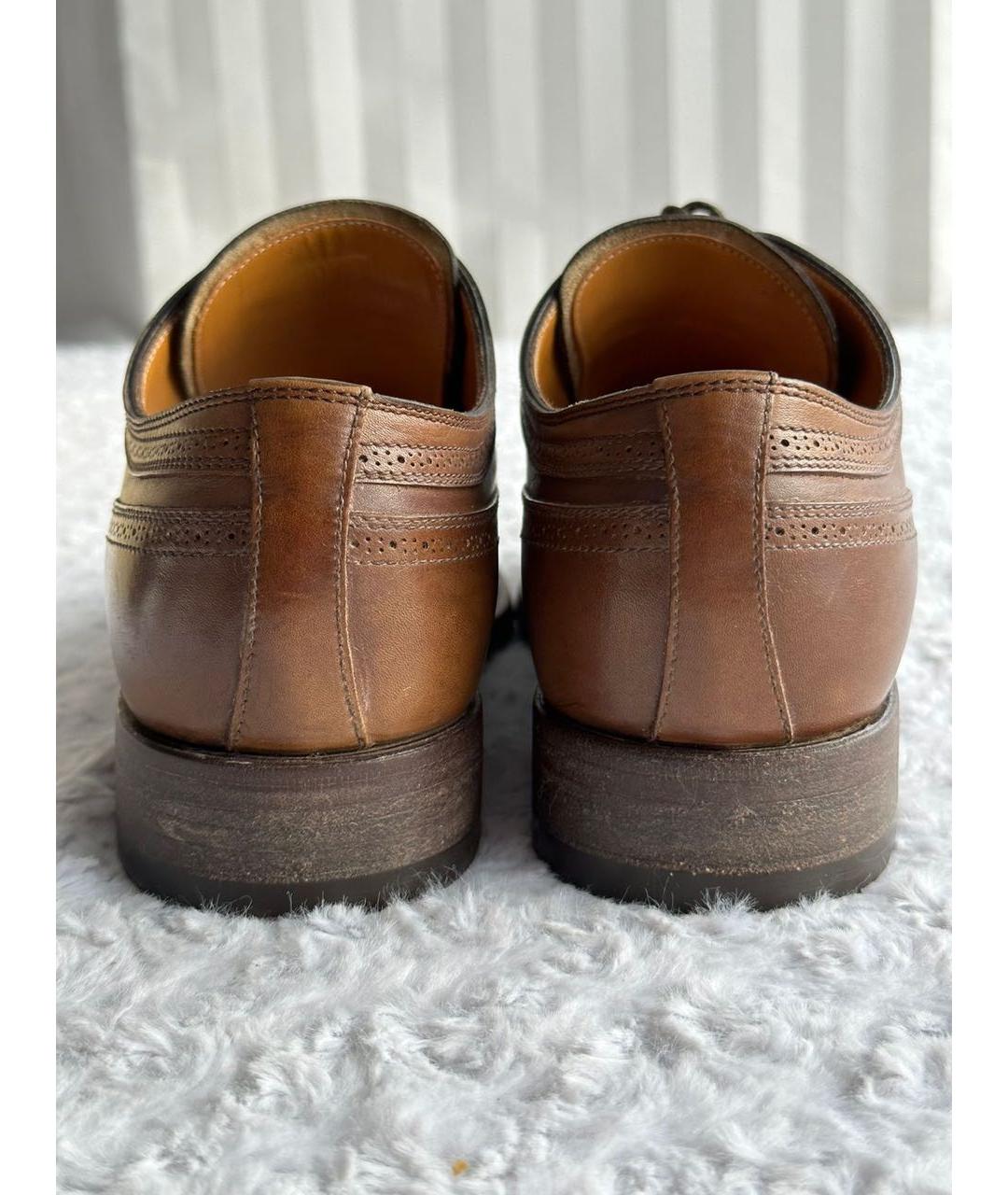 BARRETT Коричневые кожаные туфли, фото 4