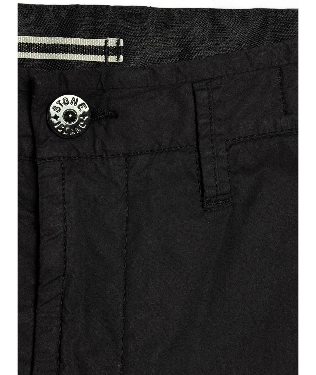 STONE ISLAND Черные хлопко-эластановые шорты, фото 2