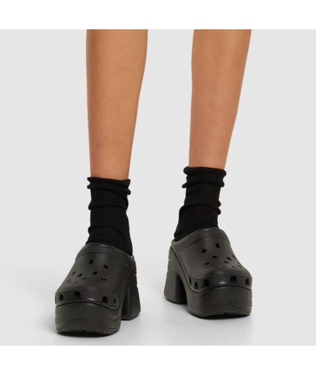 CROCS Черные синтетические сабо, фото 5