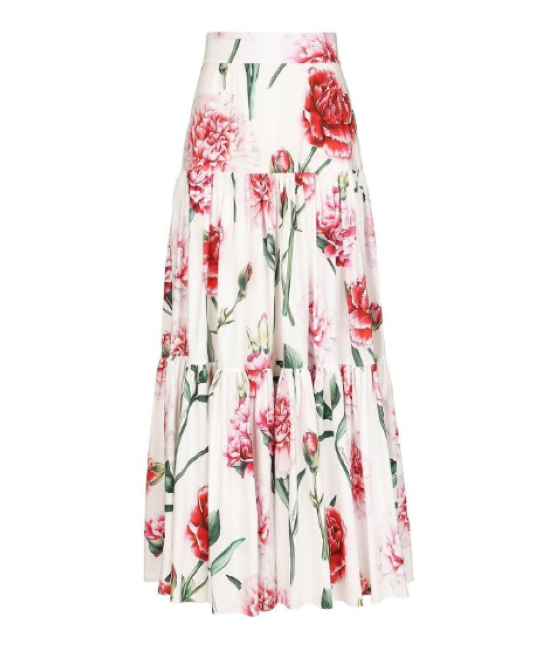 DOLCE&GABBANA Мульти хлопковая юбка макси, фото 1