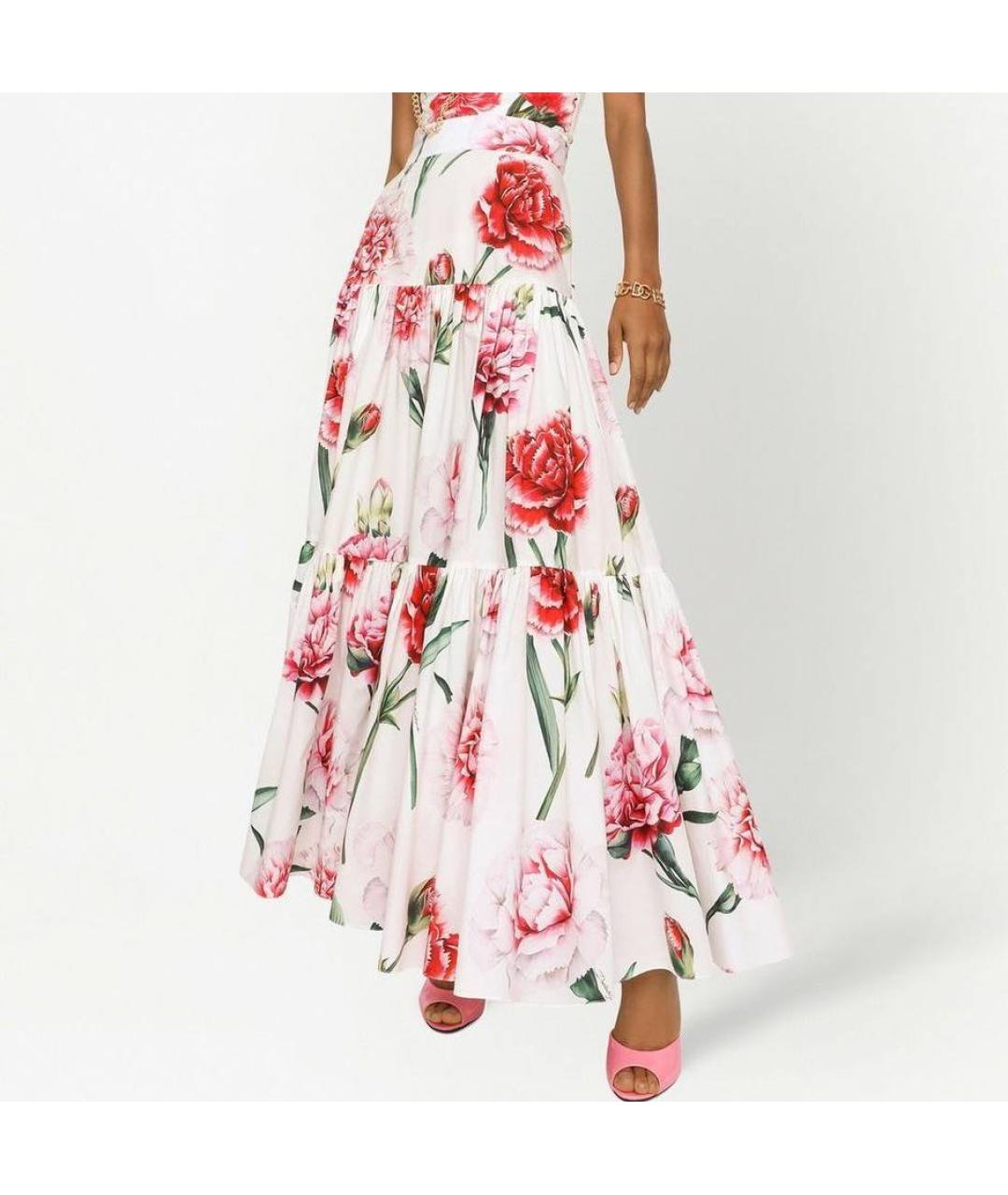 DOLCE&GABBANA Мульти хлопковая юбка макси, фото 2