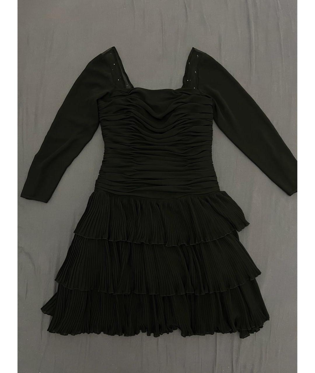 LOUIS FERAUD Черное вискозное коктейльное платье, фото 8