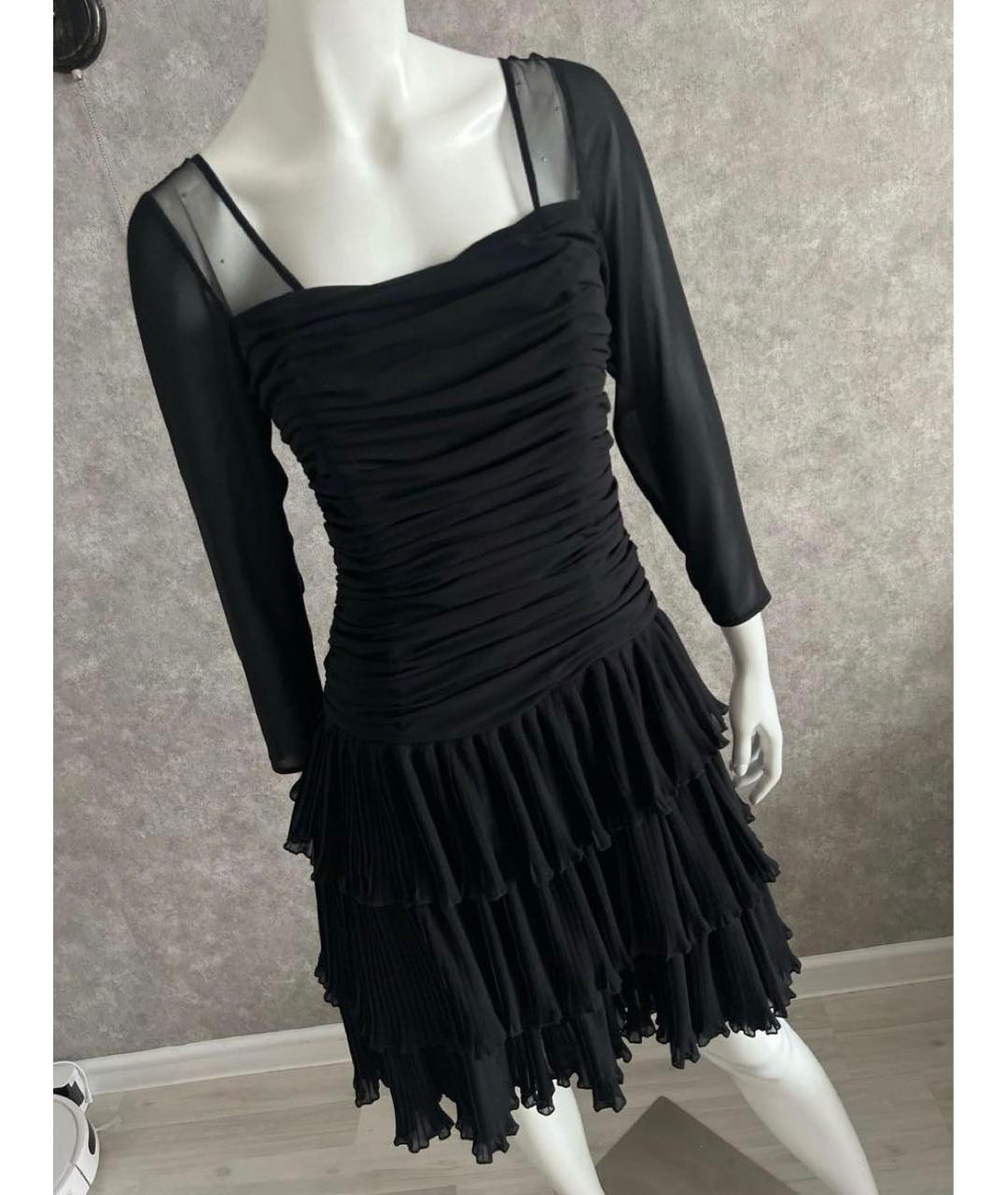 LOUIS FERAUD Черное вискозное коктейльное платье, фото 6