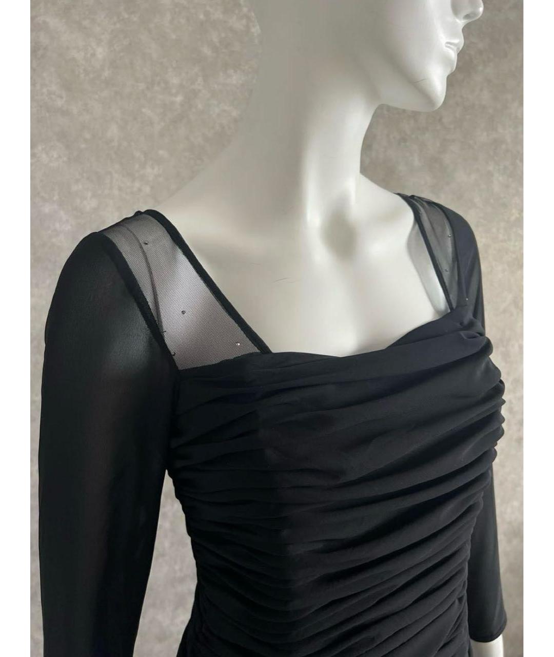LOUIS FERAUD Черное вискозное коктейльное платье, фото 7