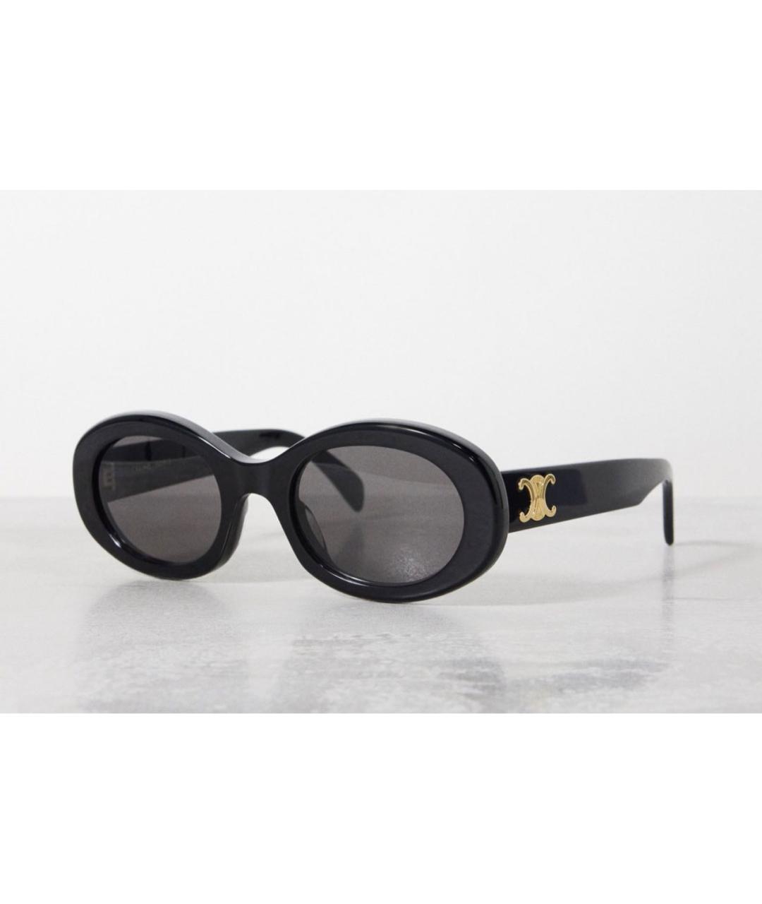CELINE PRE-OWNED Черные пластиковые солнцезащитные очки, фото 5