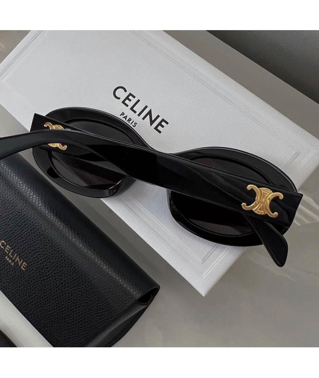 CELINE PRE-OWNED Черные пластиковые солнцезащитные очки, фото 7