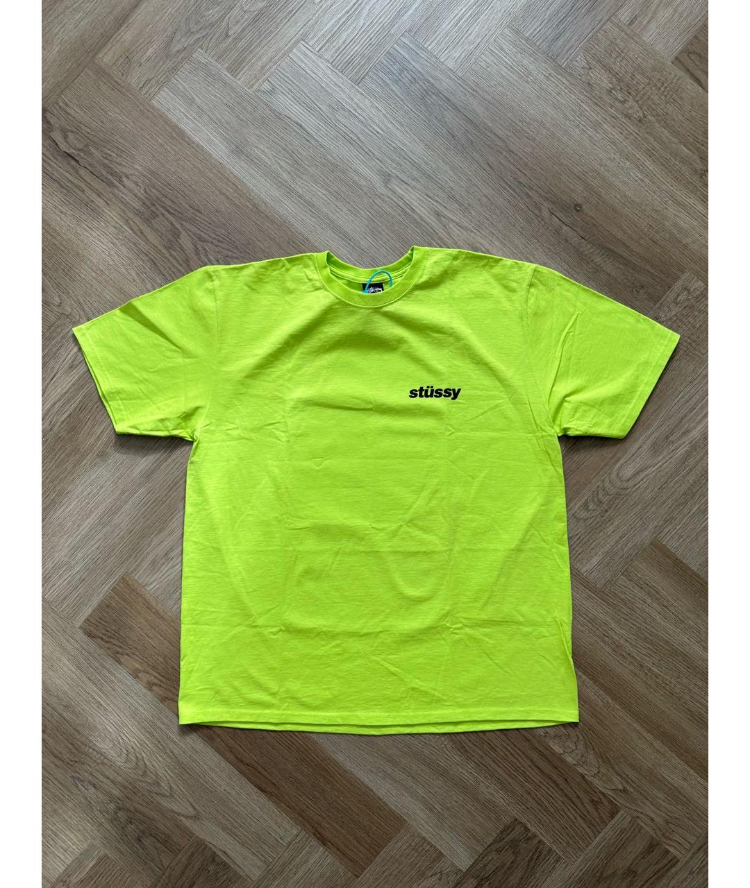STUSSY Зеленая хлопковая футболка, фото 8