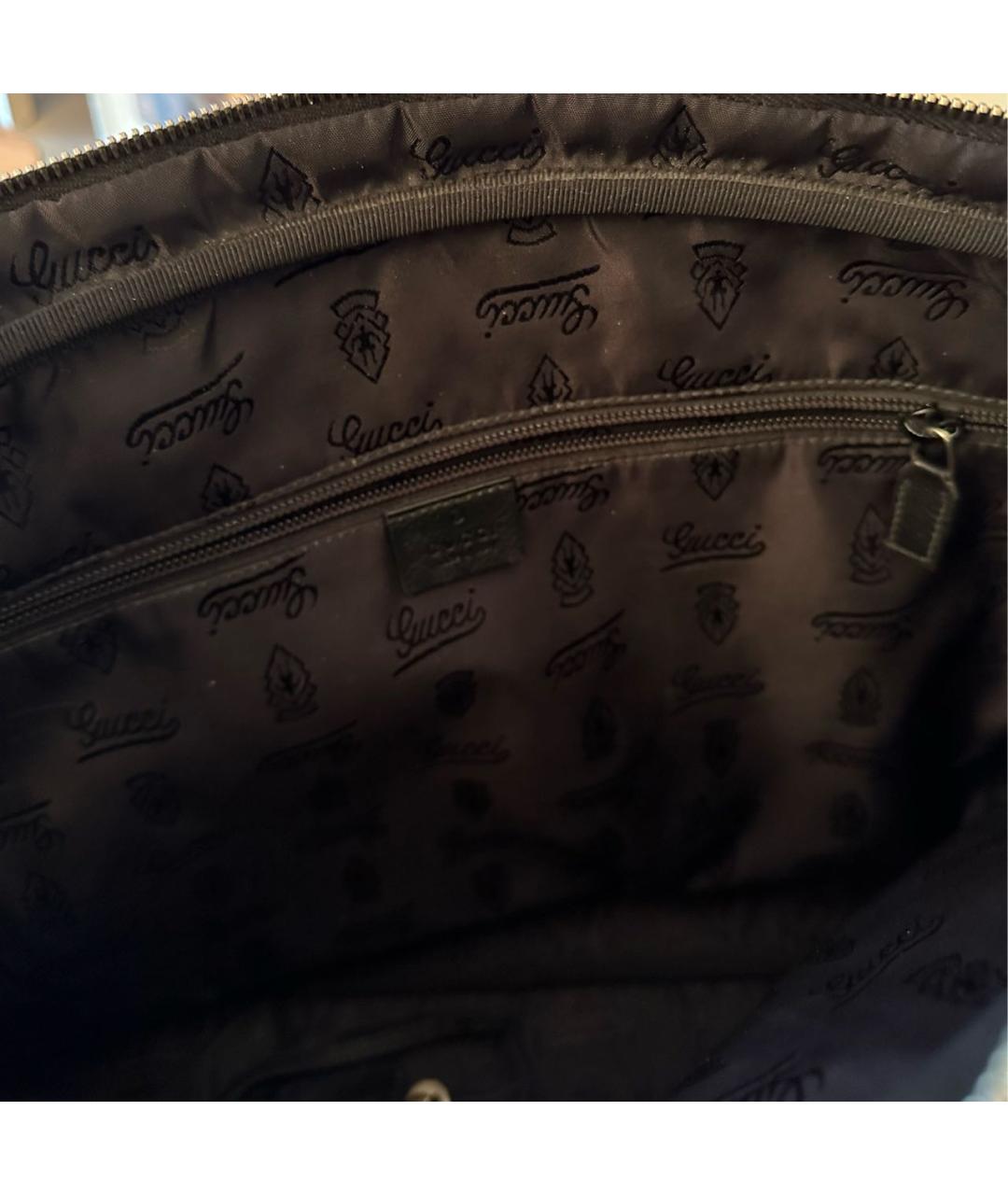 GUCCI Черный кожаный портфель, фото 5