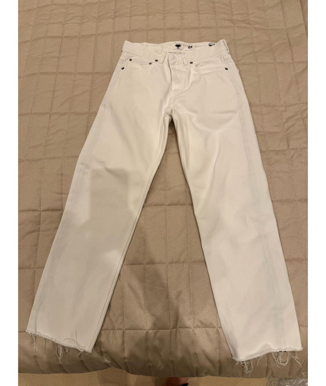 CHRISTIAN DIOR PRE-OWNED Белые хлопковые прямые джинсы, фото 5