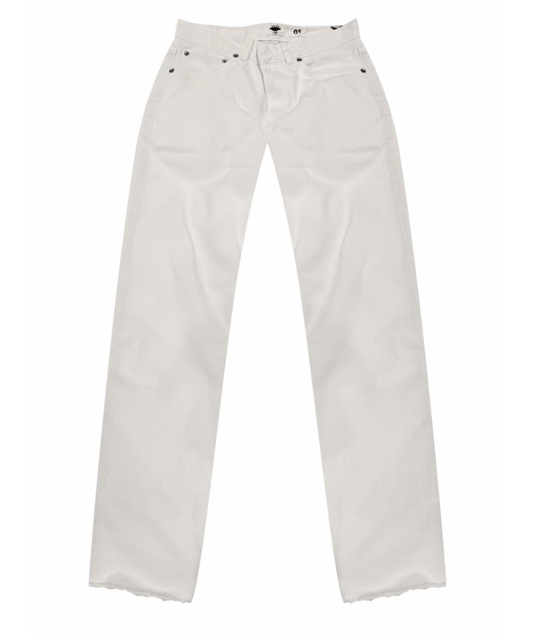 CHRISTIAN DIOR PRE-OWNED Белые хлопковые прямые джинсы, фото 1