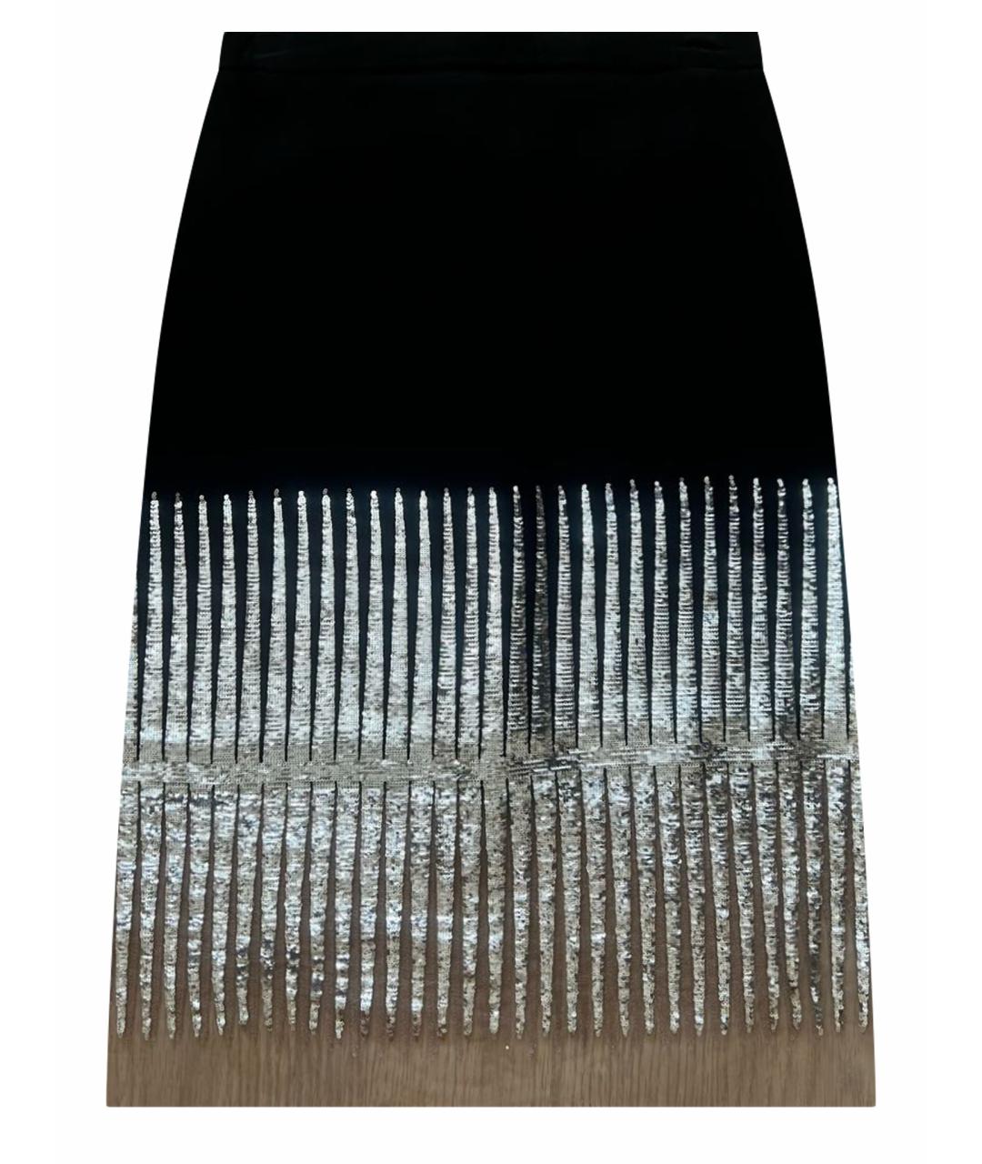 LA PERLA Черная шелковая юбка миди, фото 1