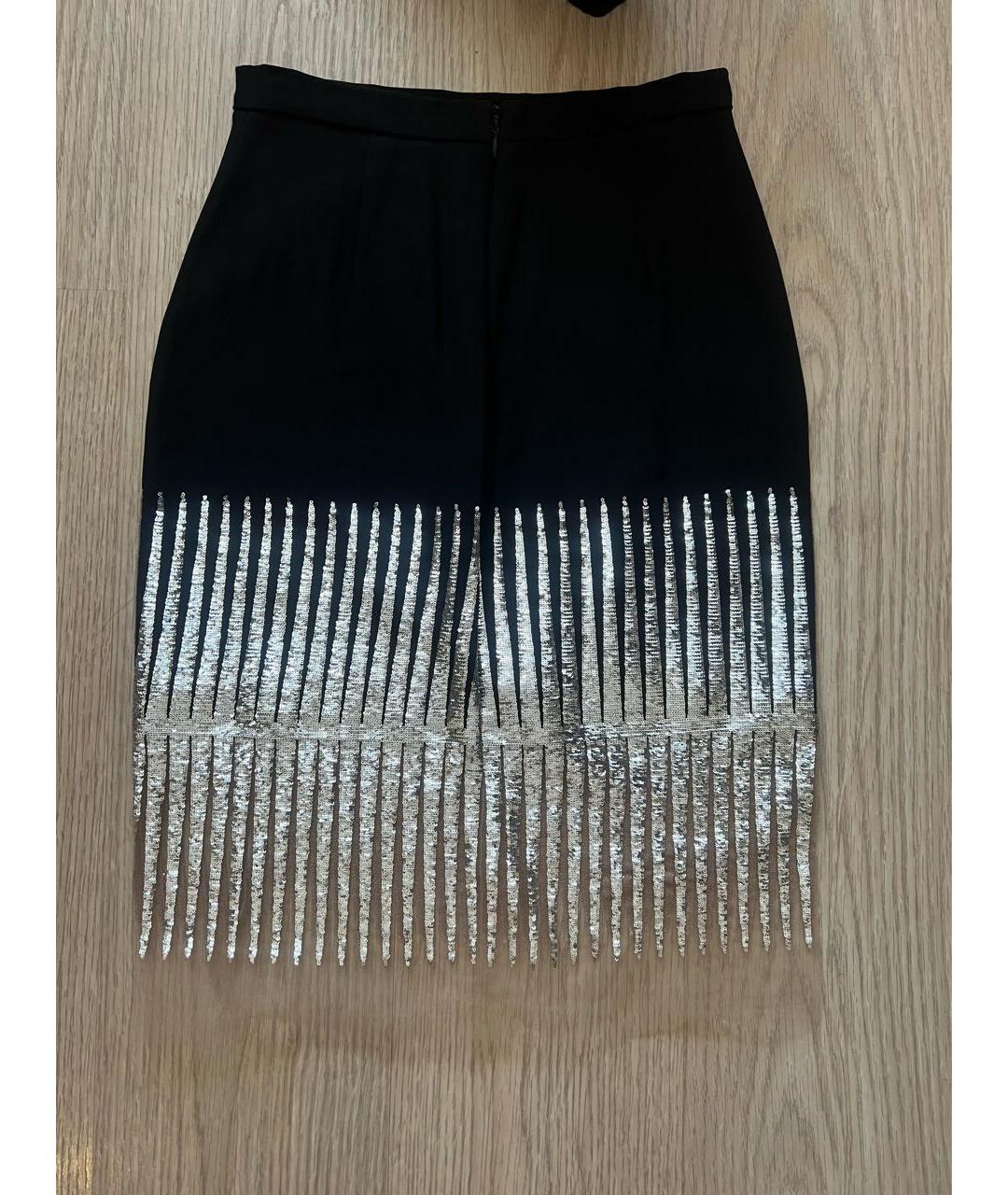 LA PERLA Черная шелковая юбка миди, фото 2