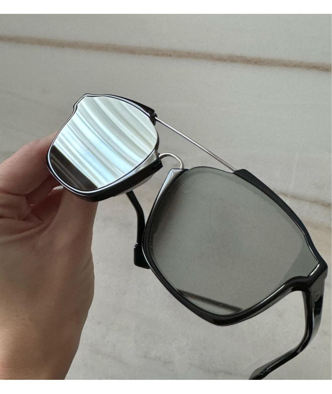 DIOR HOMME Черные пластиковые солнцезащитные очки, фото 6