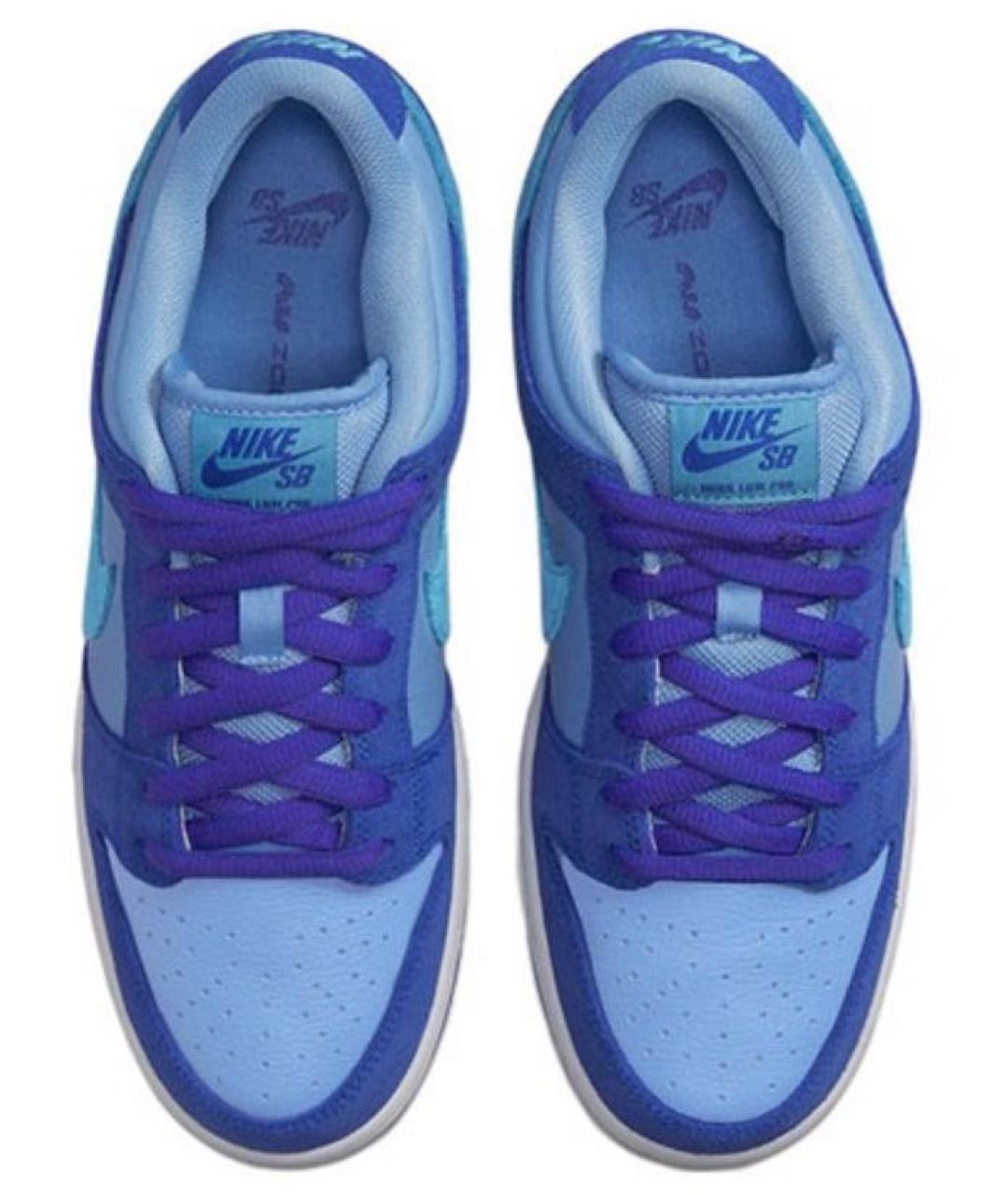 NIKE Синие замшевые низкие кроссовки / кеды, фото 4