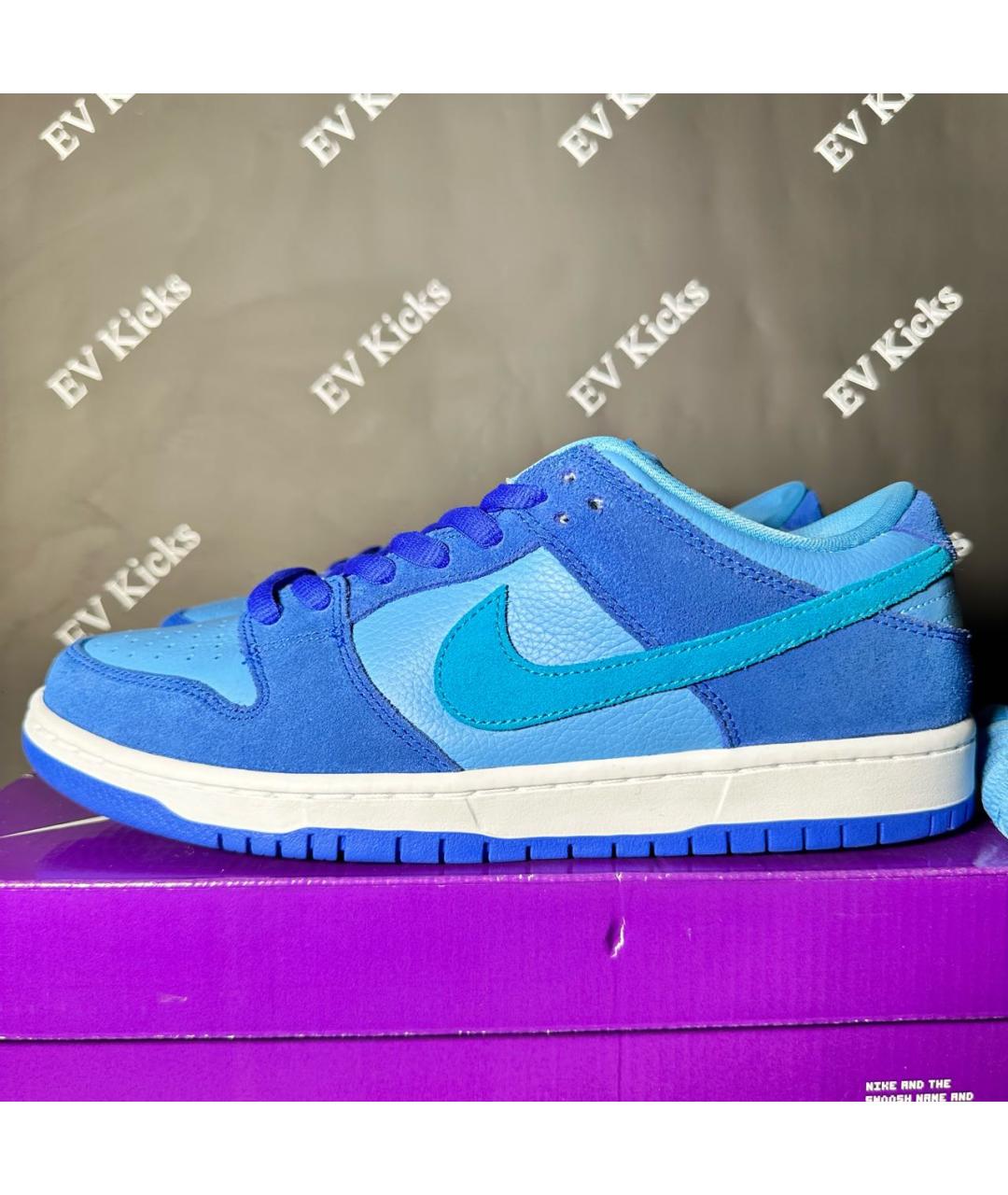 NIKE Синие замшевые низкие кроссовки / кеды, фото 7