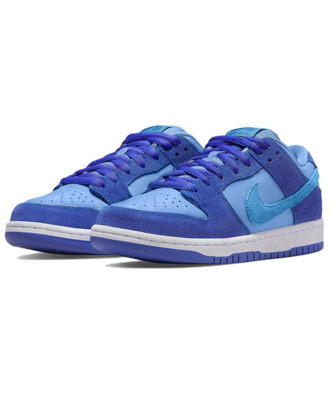 NIKE Синие замшевые низкие кроссовки / кеды, фото 2
