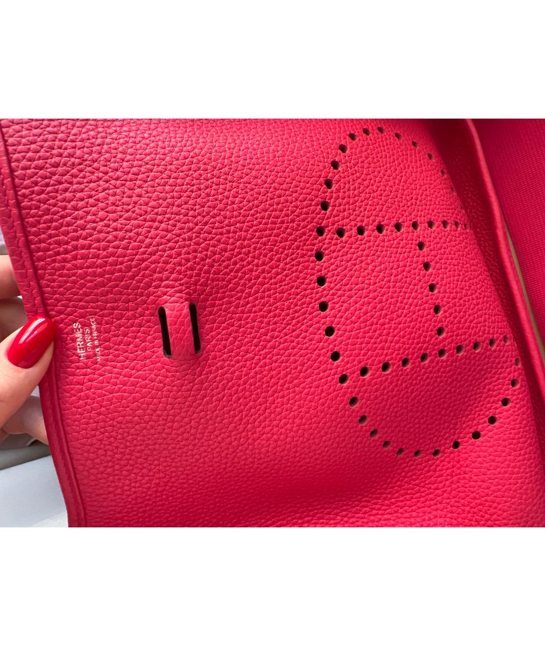 HERMES Розовая кожаная сумка через плечо, фото 5