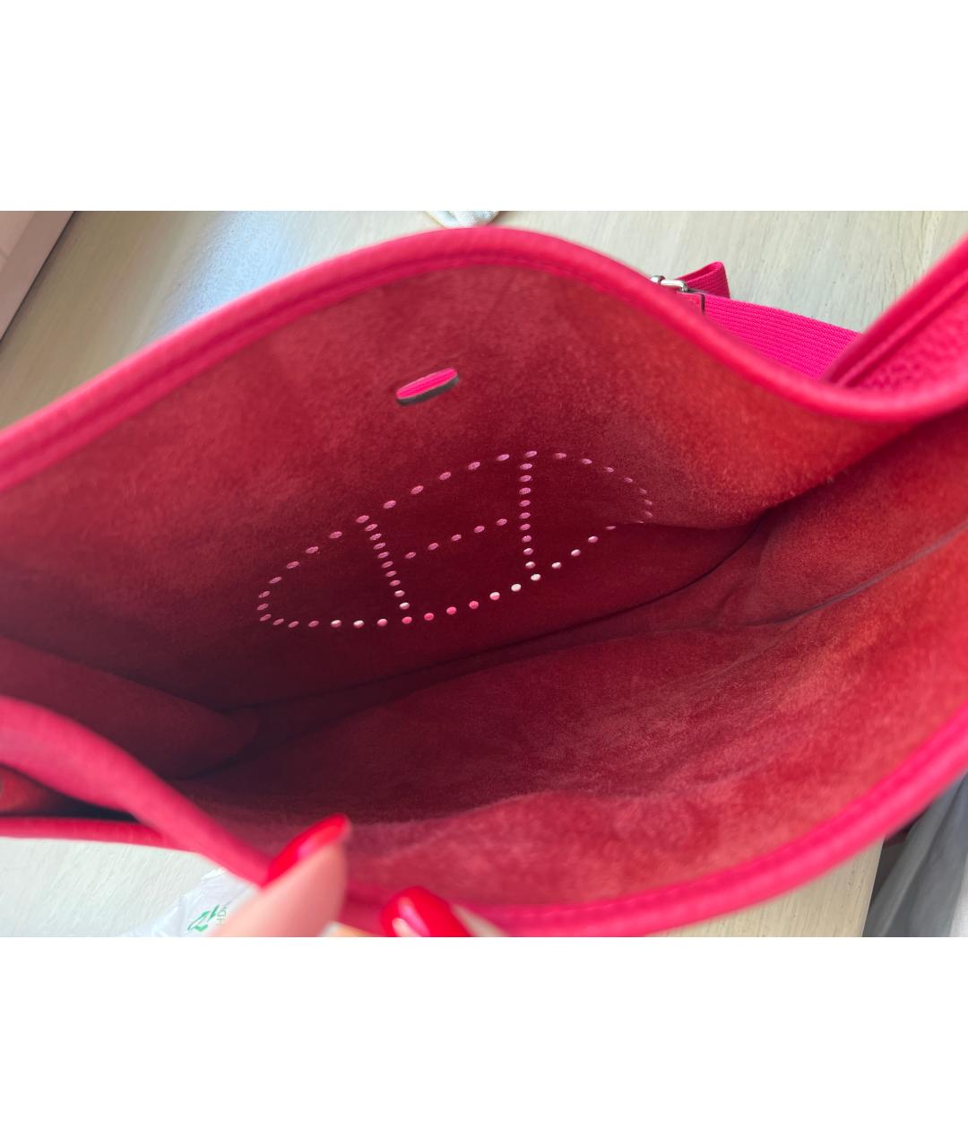 HERMES Розовая кожаная сумка через плечо, фото 4